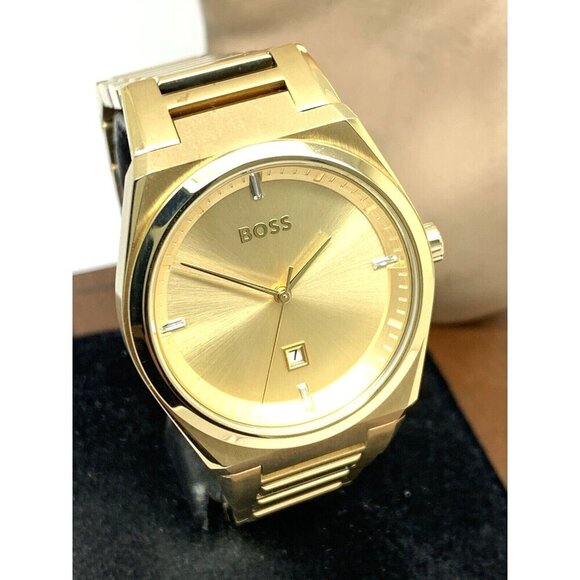 Hugo Boss Women\'s Watch 1502672 Steer Quartz Gold Stainless Steel 36mm
